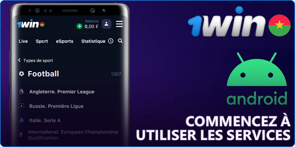 Lancez l'application 1Win sur votre téléphone Android