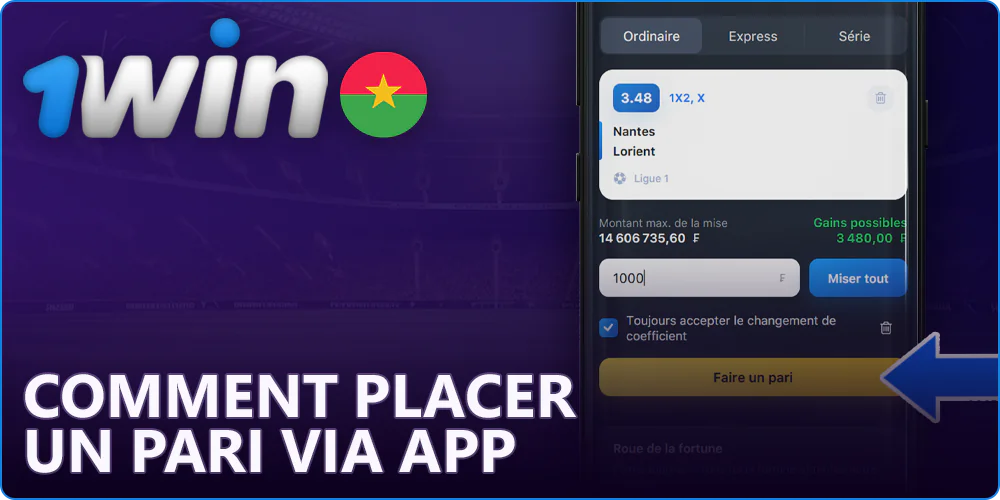 Comment parier sur les sports dans l'application 1Win