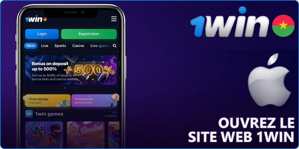 Ouvrez 1Win sur votre iPhone