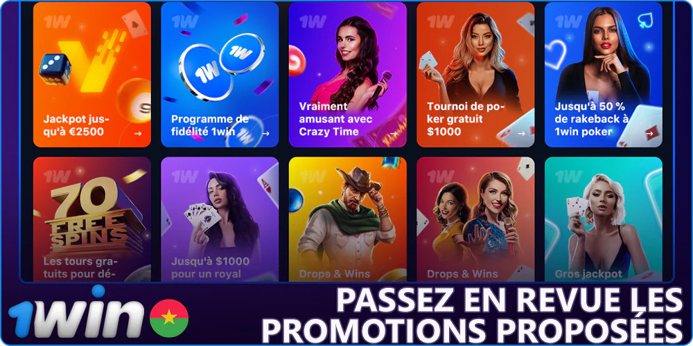 Découvrez les bonus sur 1Win