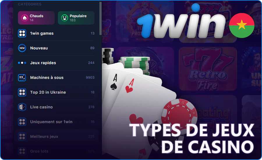 jeux de 1Win casino au Burkina Faso