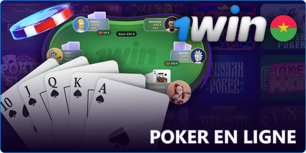 Jeu Poker au 1Win Casino