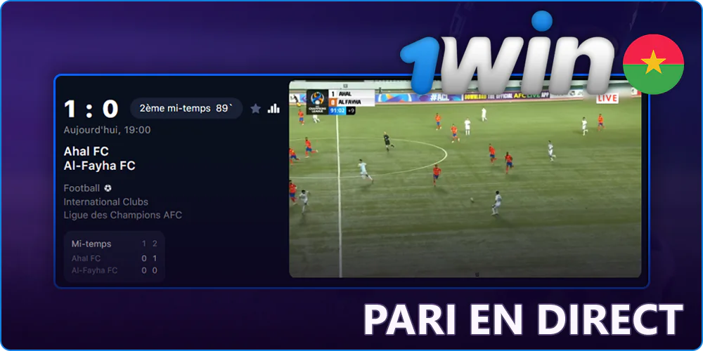 Parier en direct sur 1Win